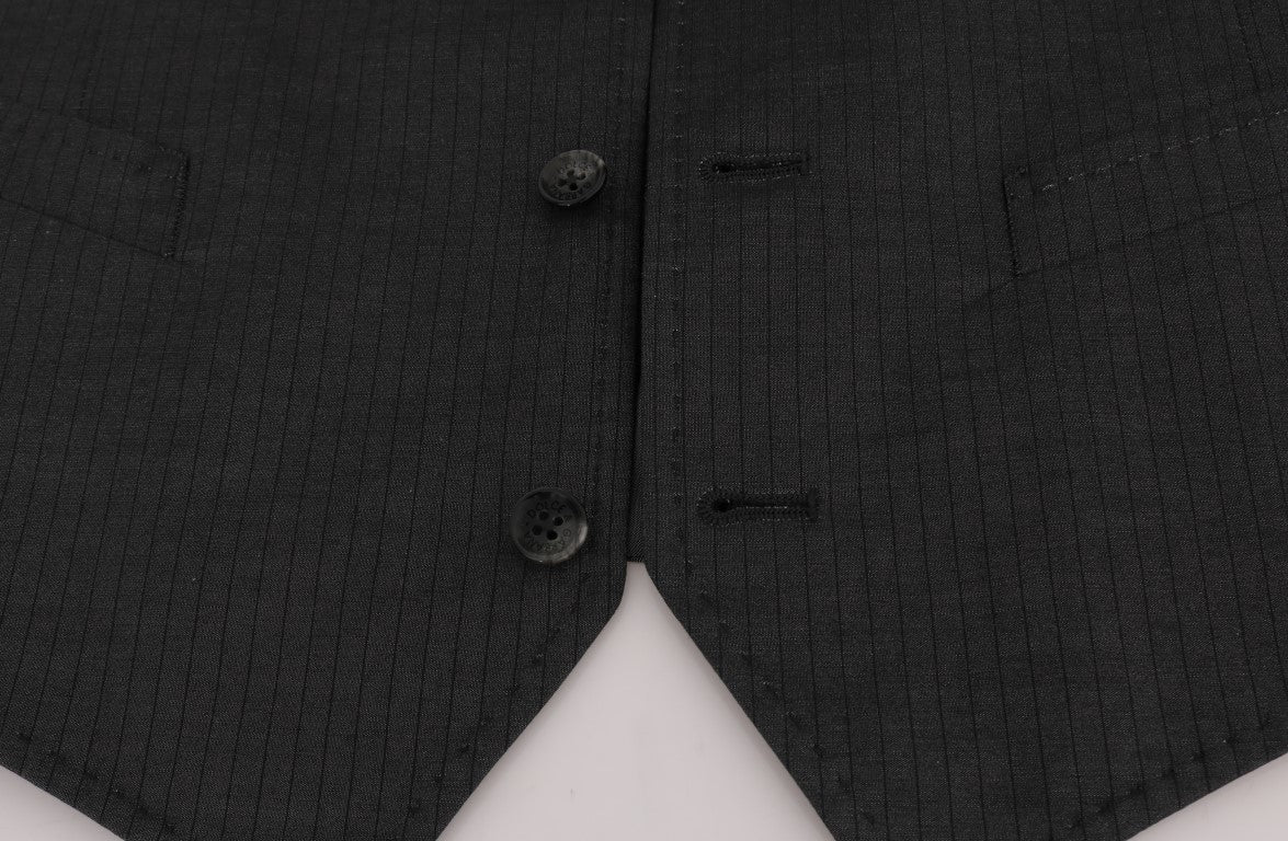 Dolce &amp; Gabbana Elegante einreihige Weste in Grau