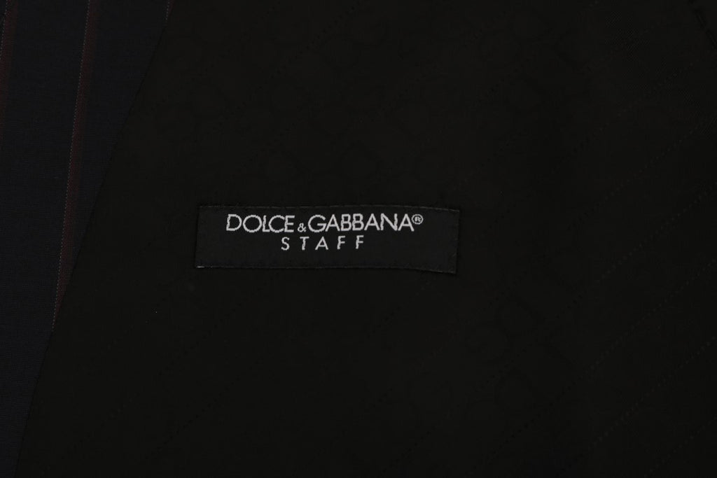 Dolce &amp; Gabbana Elegante Weste aus gestreifter Wollmischung