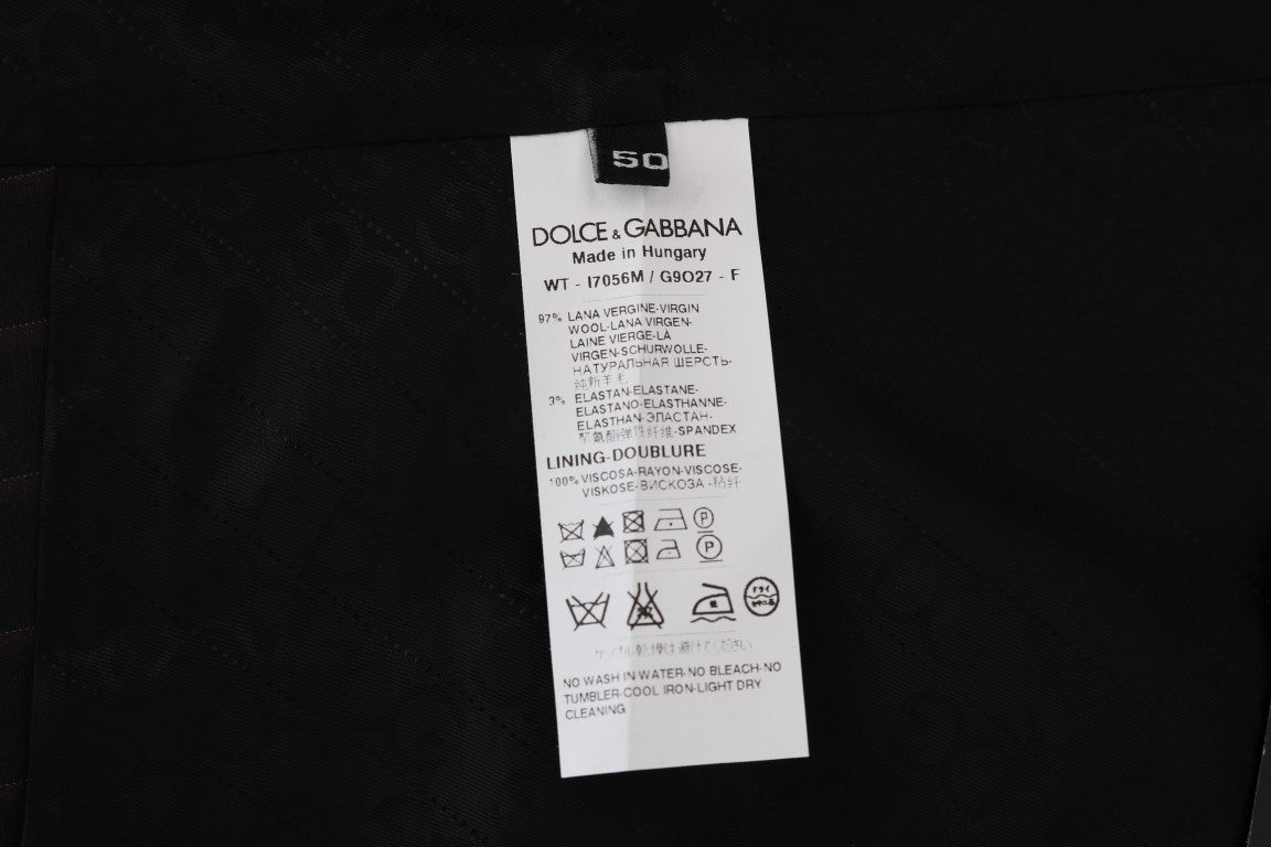 Dolce &amp; Gabbana Elegante Weste aus gestreifter Wollmischung