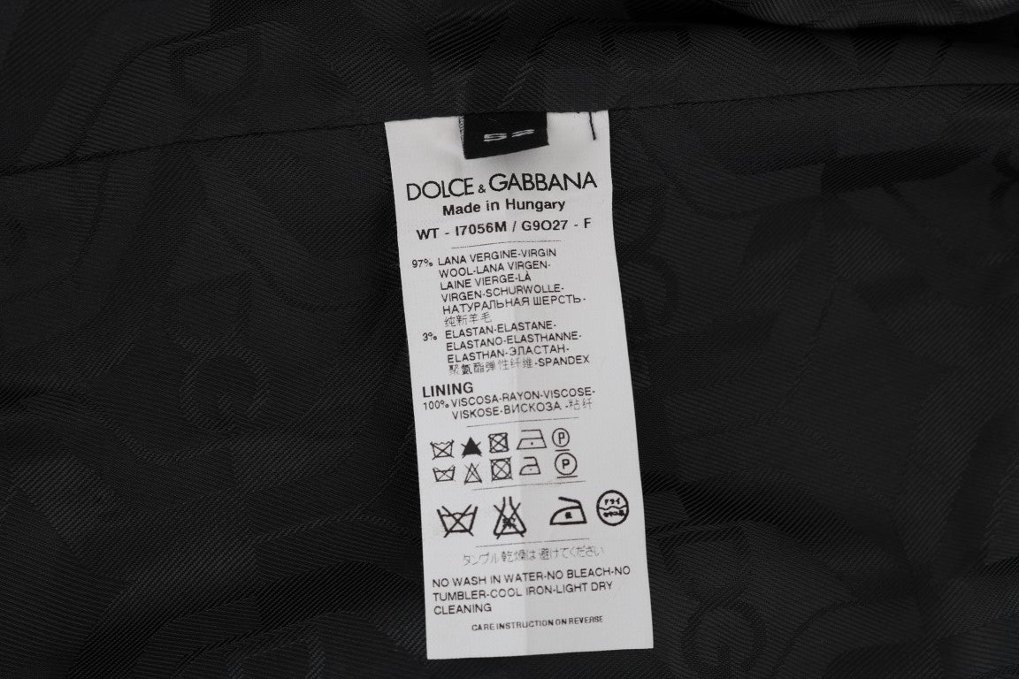 Dolce &amp; Gabbana Elegante grau gestreifte Weste
