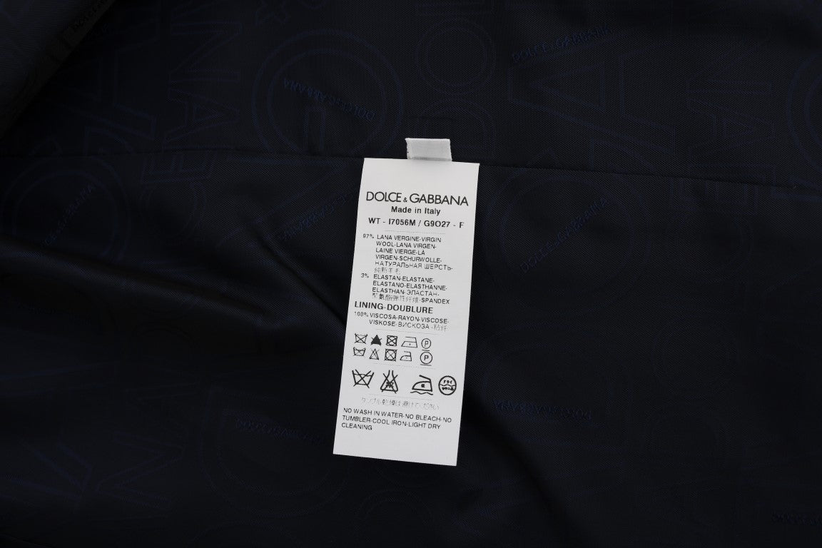 Dolce &amp; Gabbana Elegante Weste aus gestreifter Wollmischung