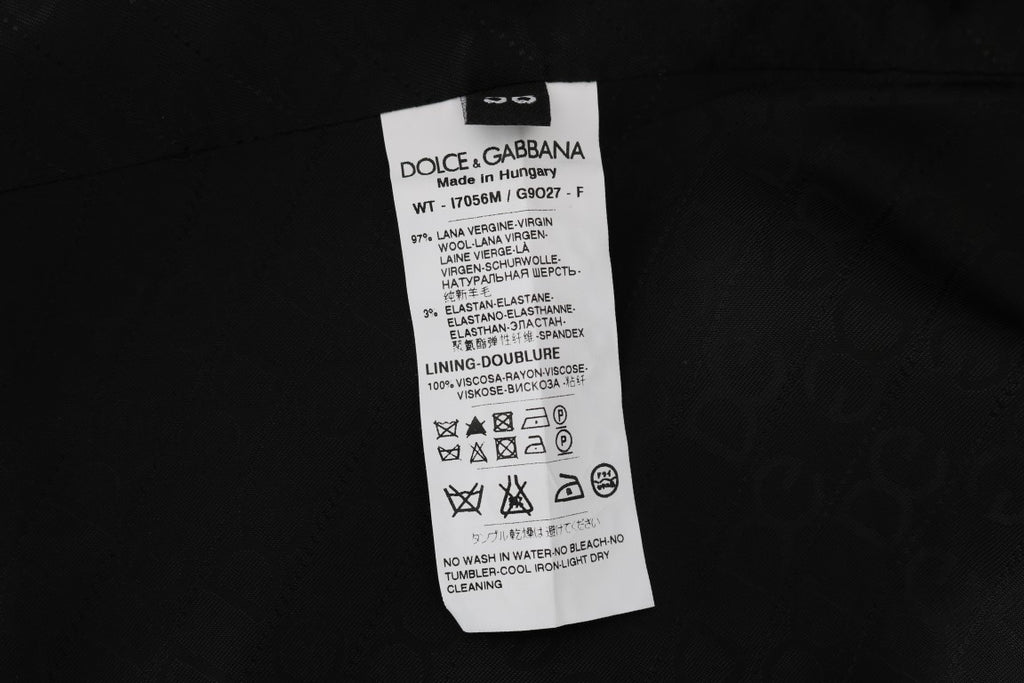 Dolce &amp; Gabbana Elegante Weste aus gestreifter Wollmischung