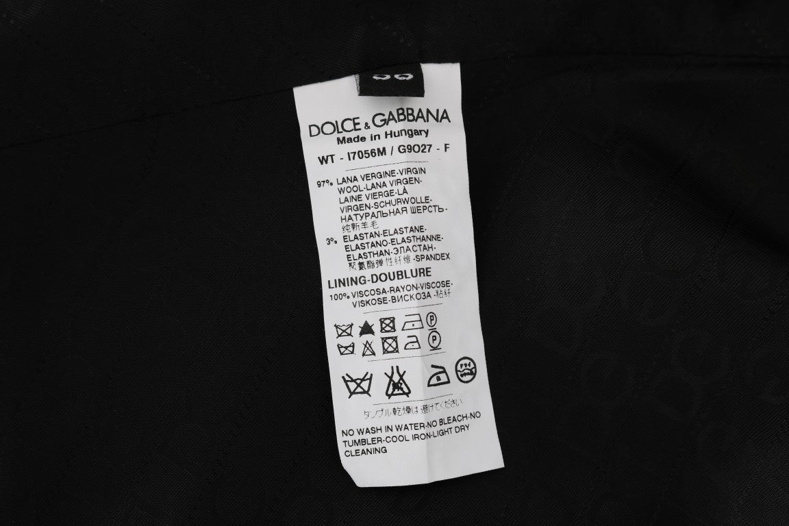Dolce &amp; Gabbana Elegante Weste aus gestreifter Wollmischung