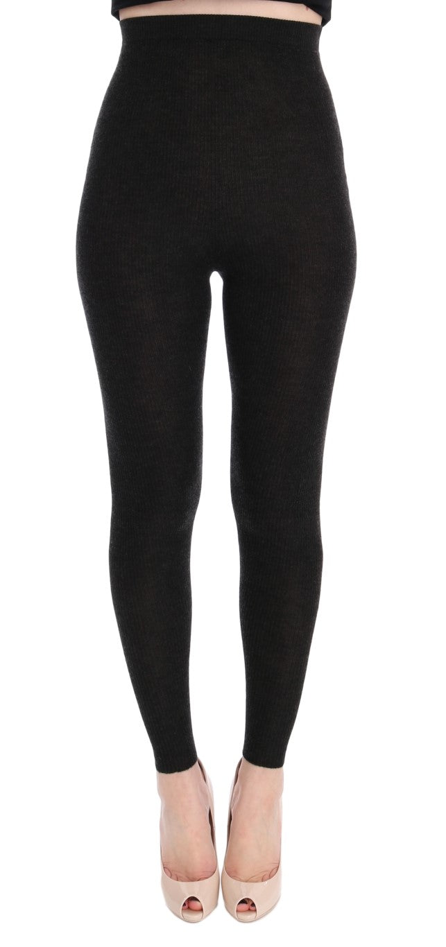 Dolce &amp; Gabbana Elegante Strumpfhose aus Kaschmir mit hoher Taille