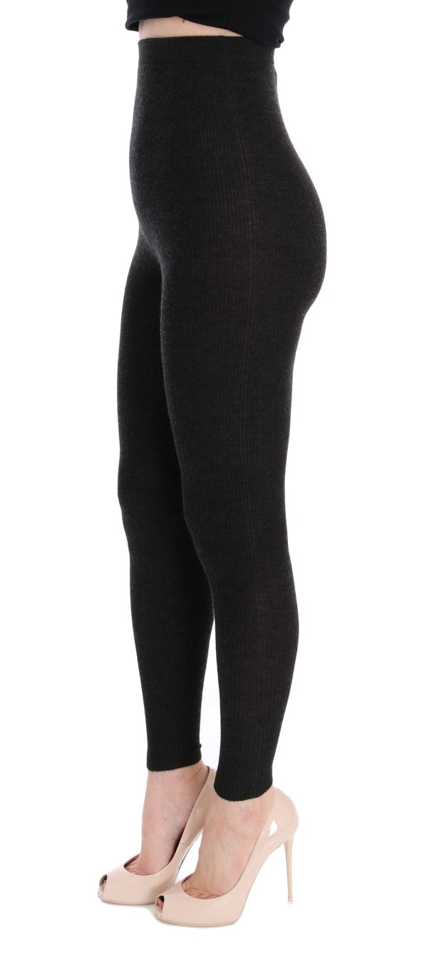 Dolce &amp; Gabbana Elegante Strumpfhose aus Kaschmir mit hoher Taille