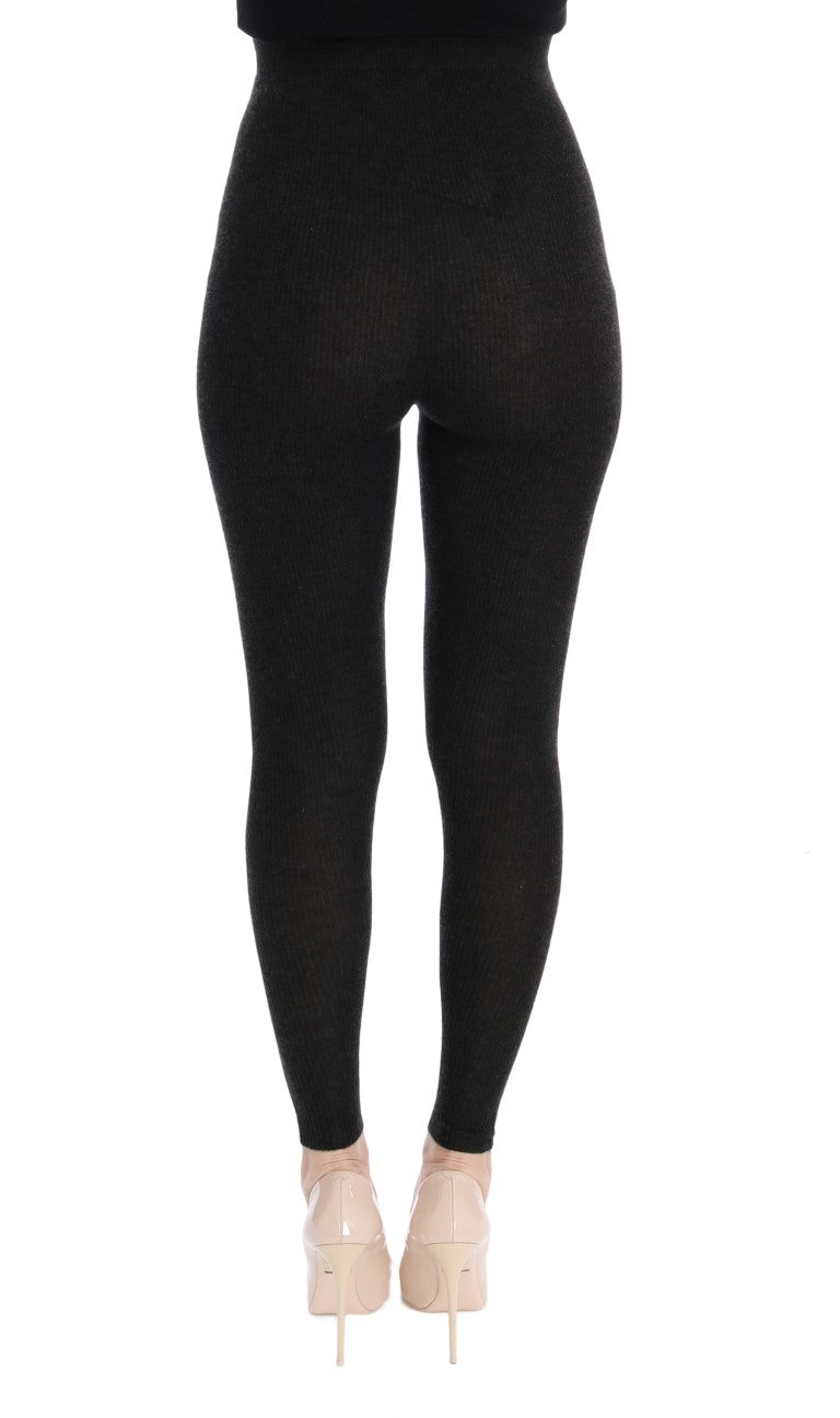 Dolce &amp; Gabbana Elegante Strumpfhose aus Kaschmir mit hoher Taille