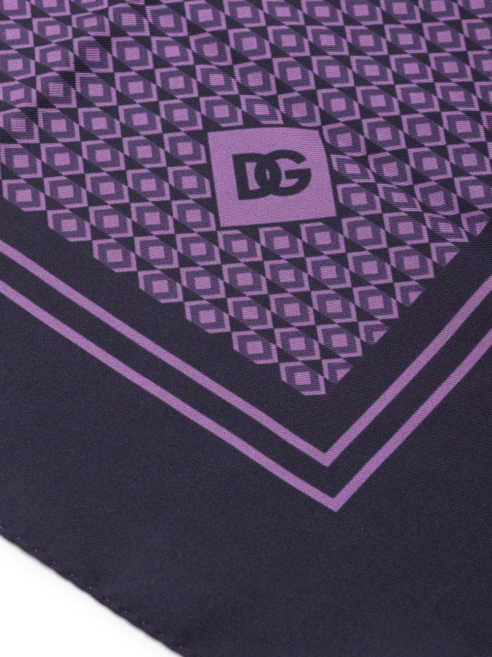 Dolce & Gabbana Purple Silk Pocket Square