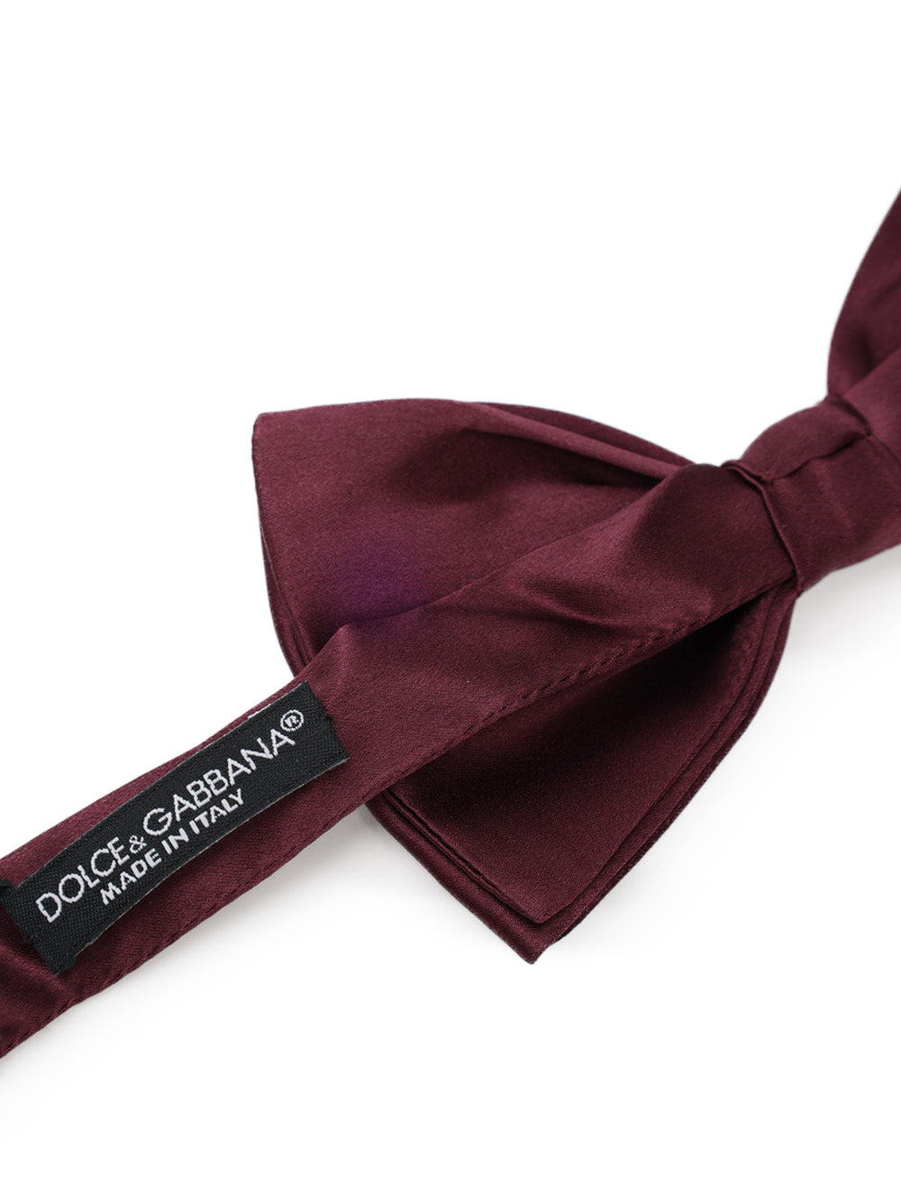 Dolce & Gabbana Burgundy Silk Bow Tie