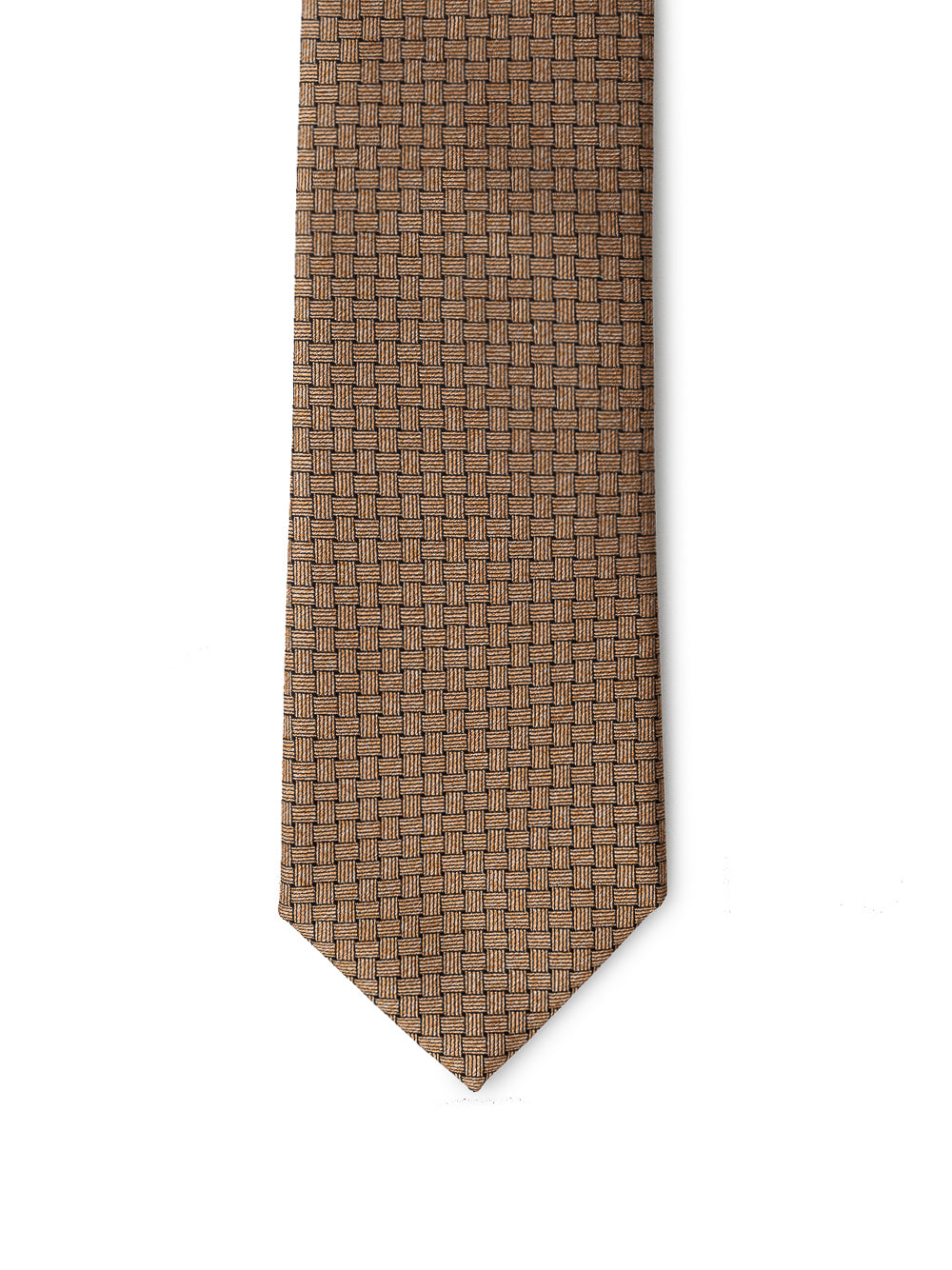 Bronze silk tie by Giorgio Armani