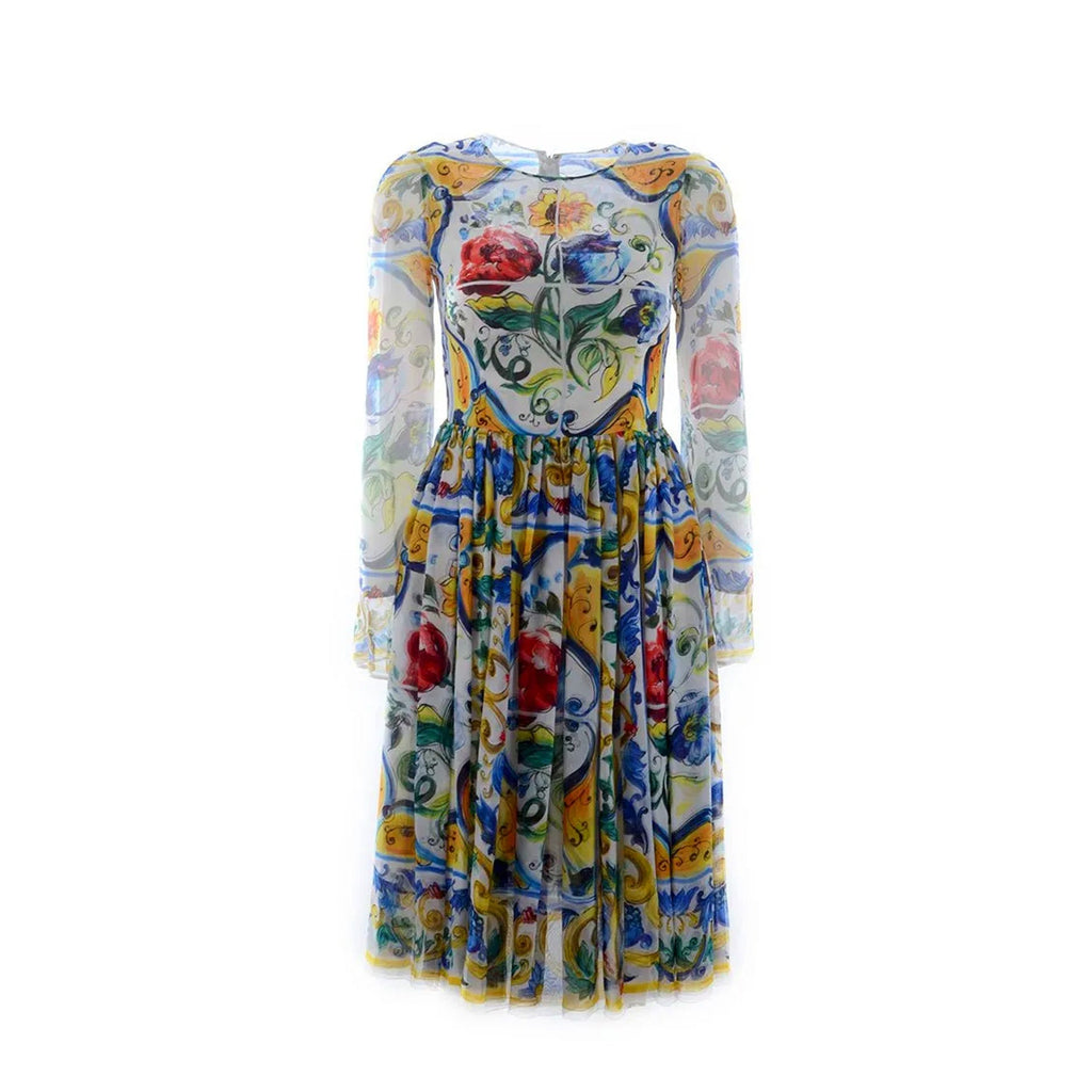 Dolce & Gabbana Silk Maiolica Dress