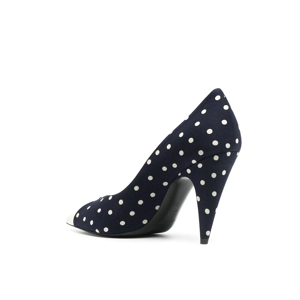 Saint Laurent Lola Polka Dot-Print Pumps