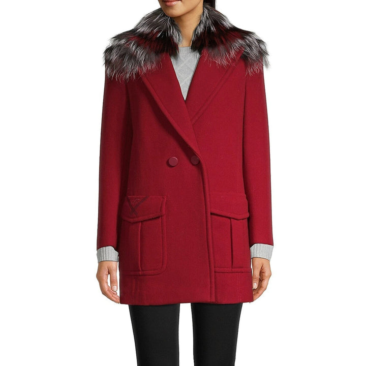 Fendi Fur Collar Wool Coat