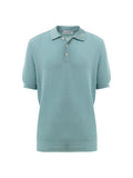 Polo Knitting Pattern in Azzurro Gran Sasso