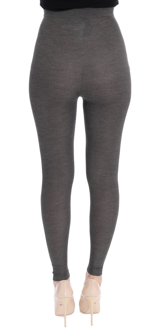 Dolce &amp; Gabbana – Elegante Strumpfhose aus Kaschmir mit hoher Taille