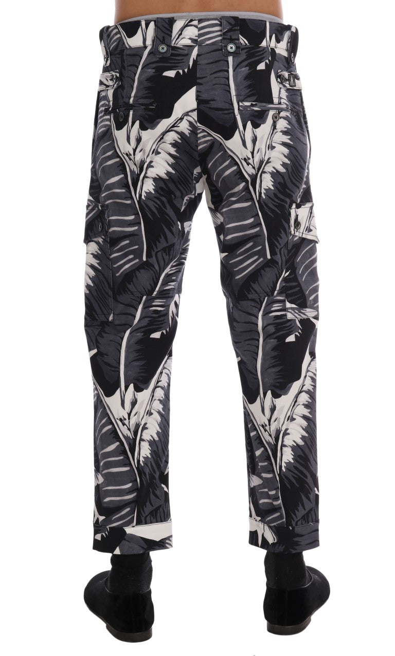 Dolce &amp; Gabbana Elegante Capri-Freizeithose mit Bananenblatt-Print