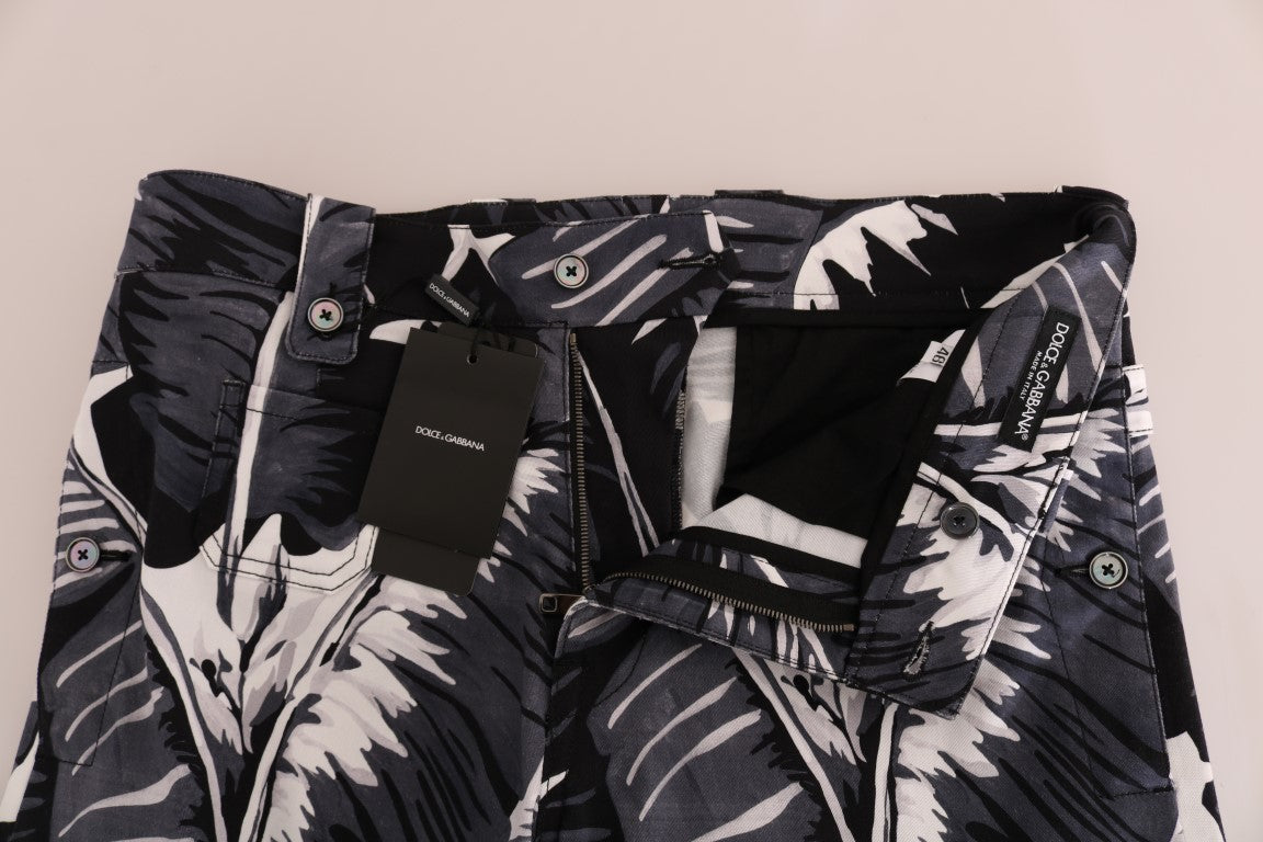 Dolce &amp; Gabbana Elegante Capri-Freizeithose mit Bananenblatt-Print