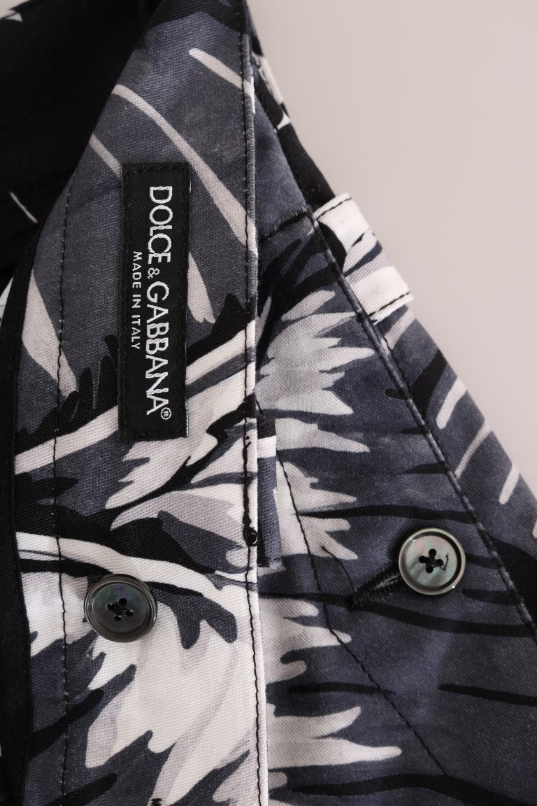 Dolce &amp; Gabbana Elegante Capri-Freizeithose mit Bananenblatt-Print