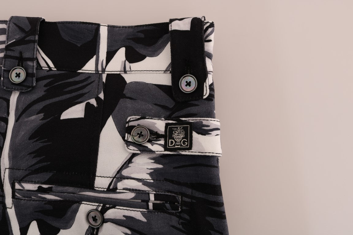 Dolce &amp; Gabbana Elegante Capri-Freizeithose mit Bananenblatt-Print