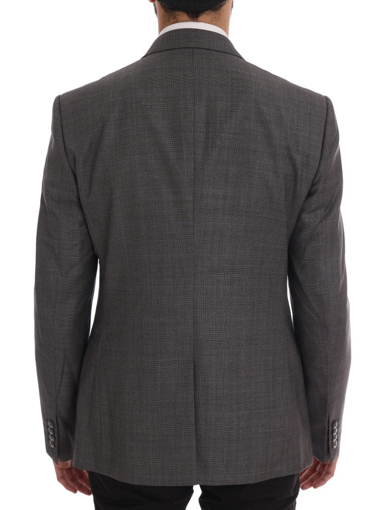 Dolce &amp; Gabbana – Eleganter, grau karierter Wollblazer