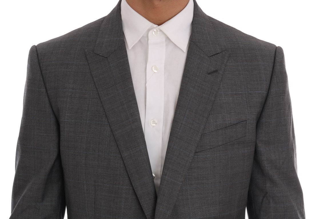 Dolce &amp; Gabbana – Eleganter, grau karierter Wollblazer