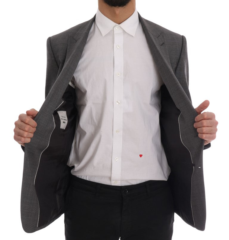 Dolce &amp; Gabbana – Eleganter, grau karierter Wollblazer