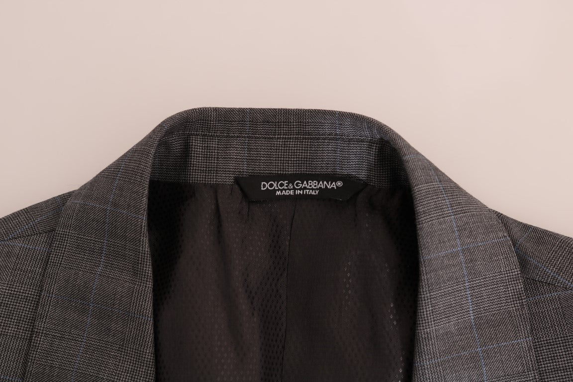 Dolce &amp; Gabbana – Eleganter, grau karierter Wollblazer