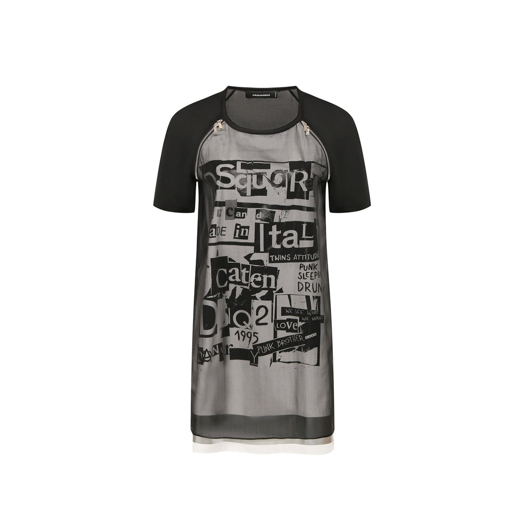 Dsquared2 Silk Printed Mini Dress