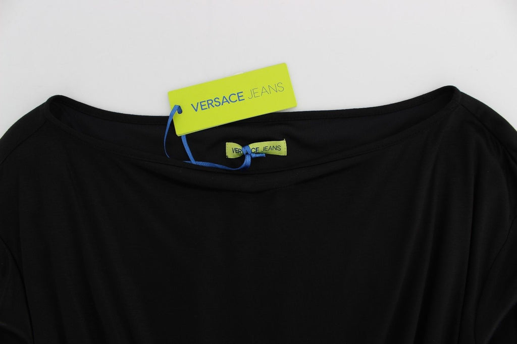 Versace Jeans – Elegantes schwarzes Etuikleid aus Seidenmischung