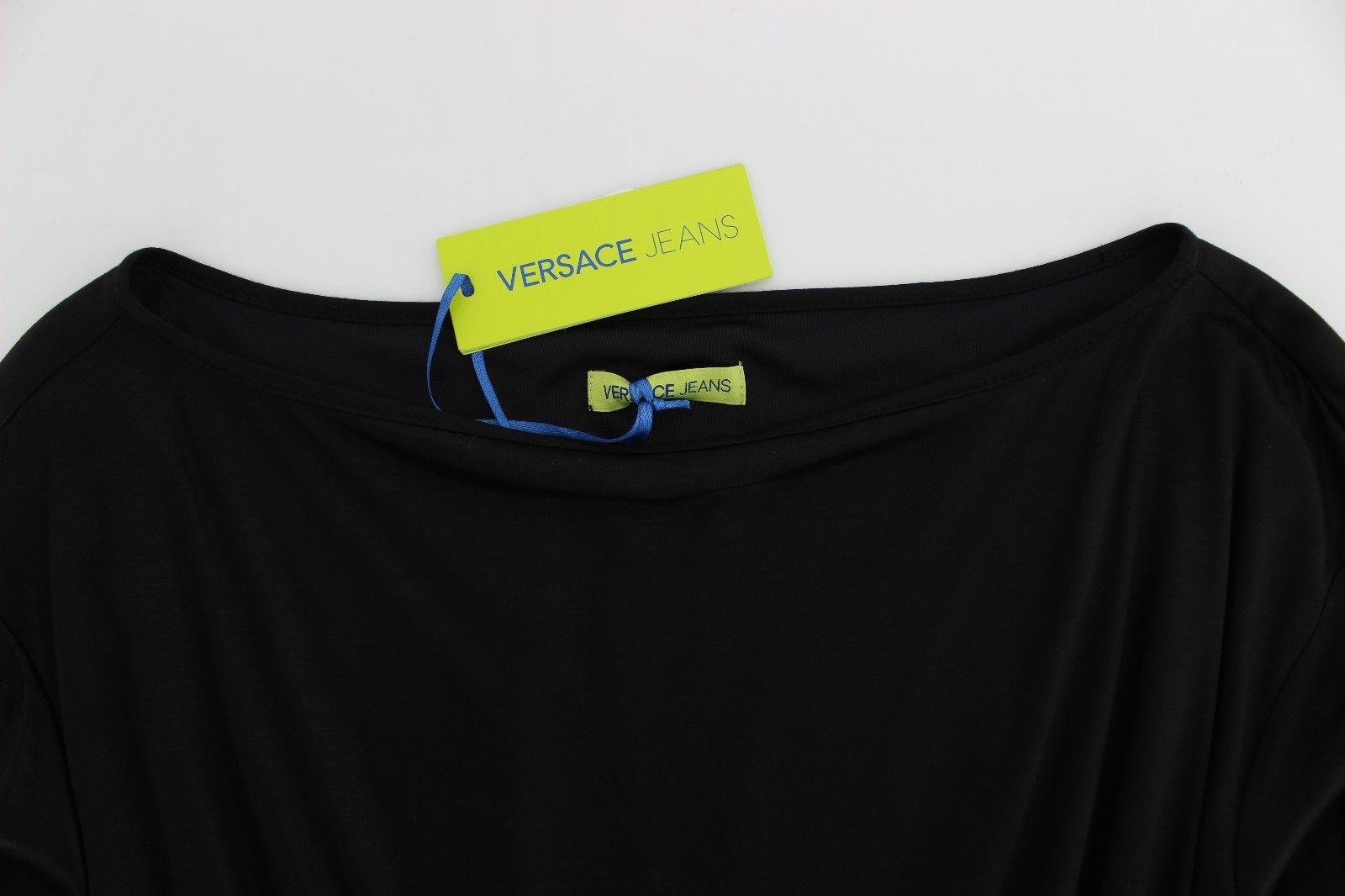 Versace Jeans – Elegantes schwarzes Etuikleid aus Seidenmischung