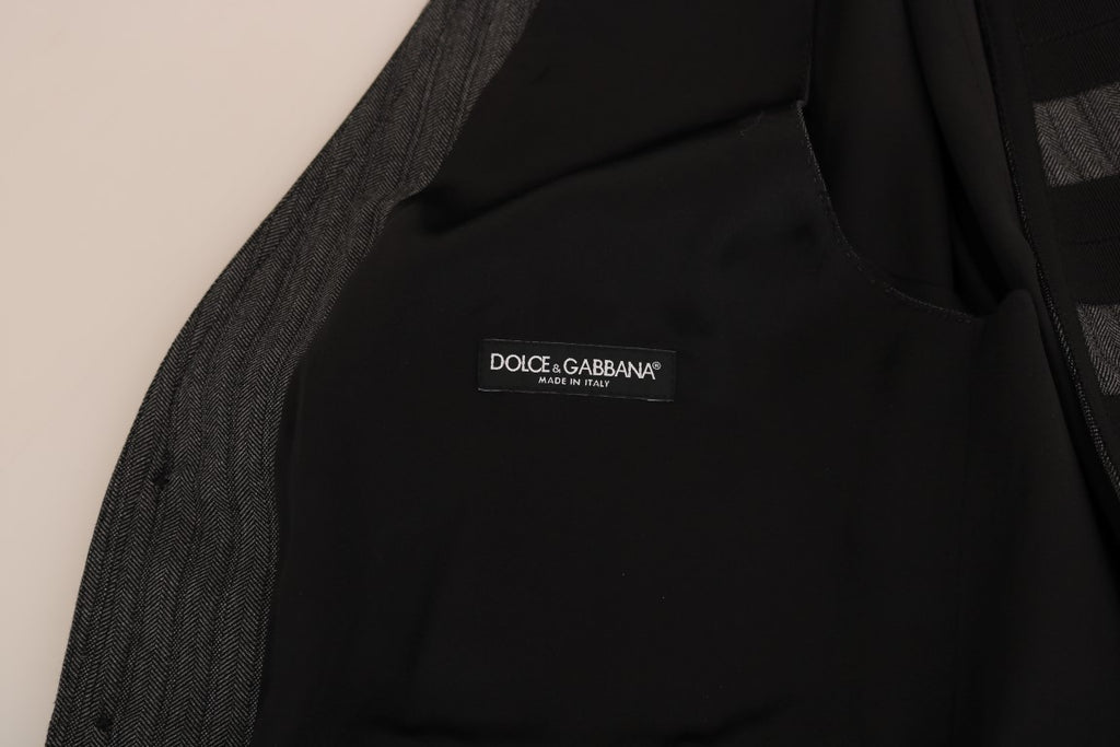 Elegante graue Weste mit Torrero-Muster von Dolce &amp; Gabbana