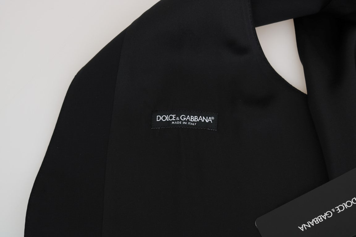 Dolce &amp; Gabbana – Elegante, schmal geschnittene Weste in Schwarz