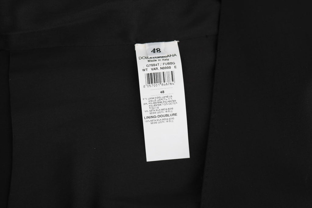 Dolce &amp; Gabbana – Elegante, schmal geschnittene Weste in Schwarz