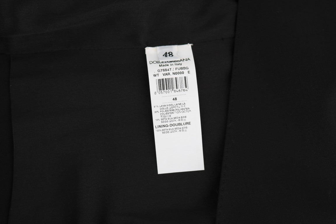 Dolce &amp; Gabbana – Elegante, schmal geschnittene Weste in Schwarz