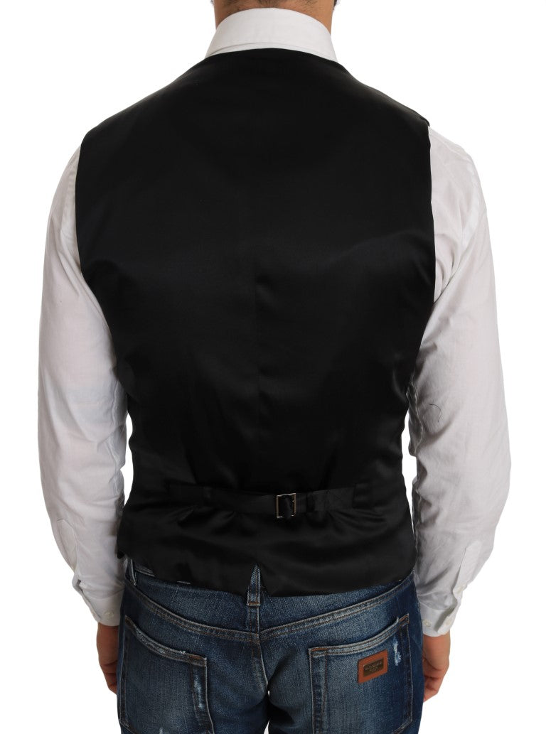 Dolce &amp; Gabbana – Elegante schwarze Weste mit Polka Dot-Muster