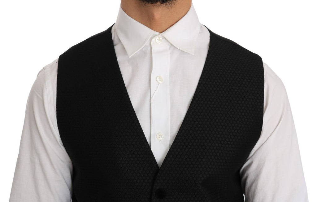 Dolce &amp; Gabbana – Elegante schwarze Weste mit Polka Dot-Muster