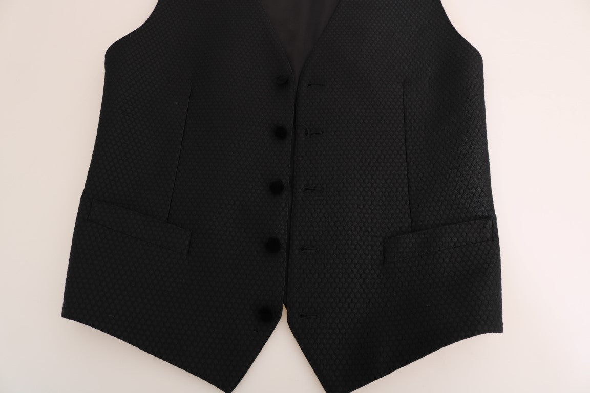 Dolce &amp; Gabbana – Elegante schwarze Weste mit Polka Dot-Muster