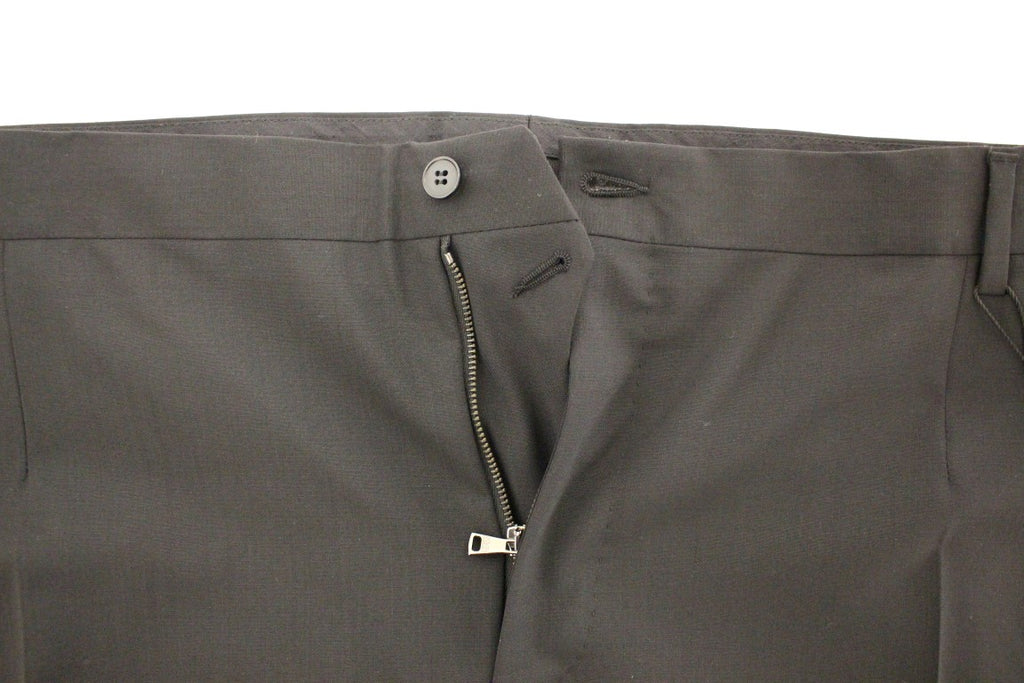 Dolce &amp; Gabbana Elegante plissierte schwarze Wollhose