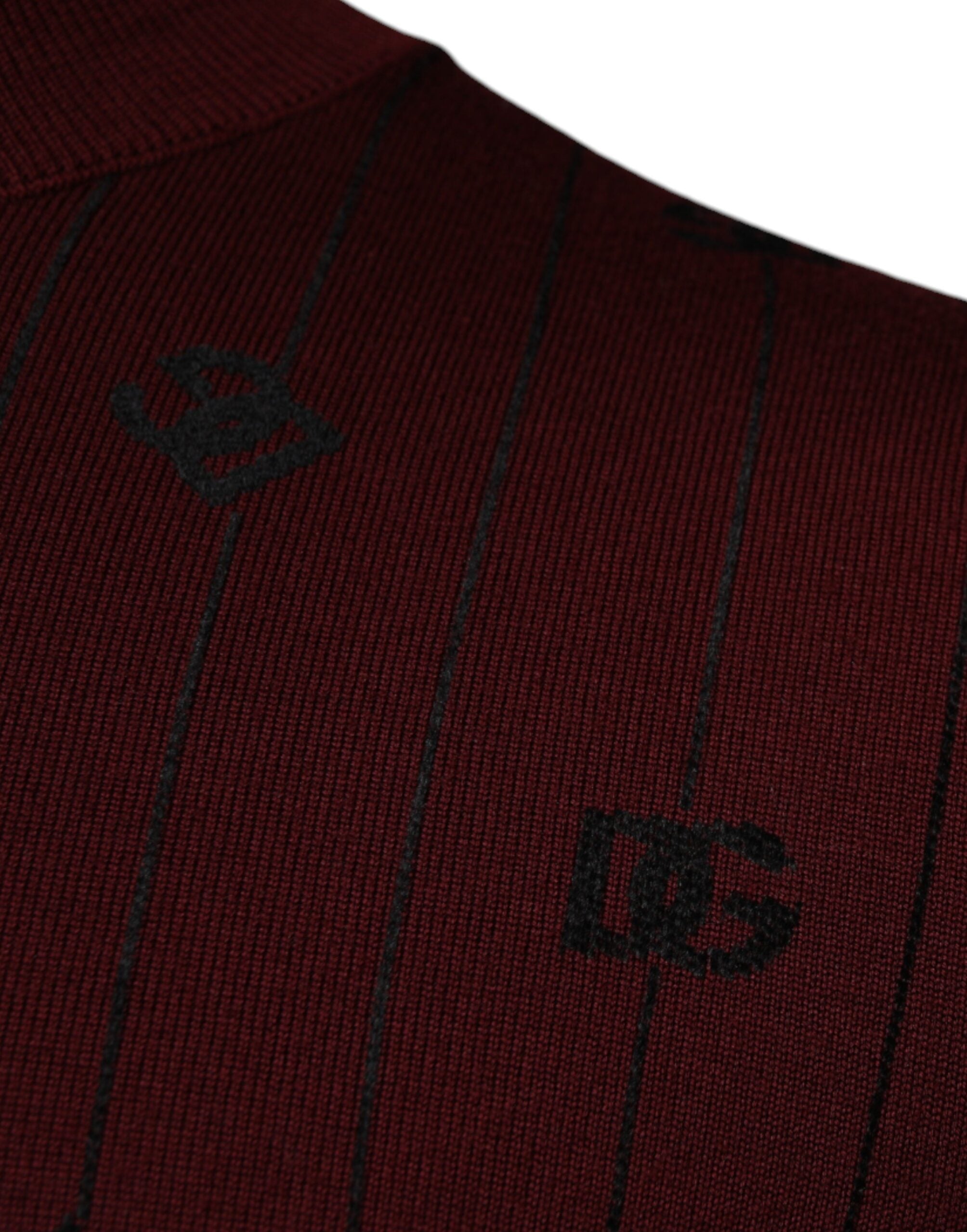 Dolce &amp; Gabbana, kastanienbrauner Rollkragenpullover mit Monogramm