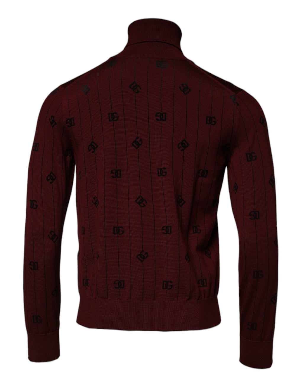 Dolce &amp; Gabbana, kastanienbrauner Rollkragenpullover mit Monogramm