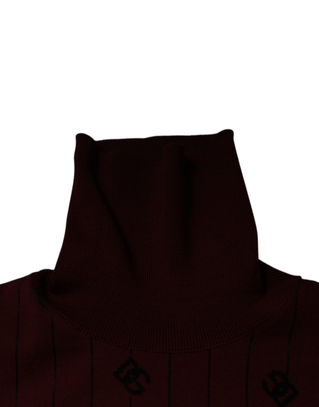 Dolce &amp; Gabbana, kastanienbrauner Rollkragenpullover mit Monogramm
