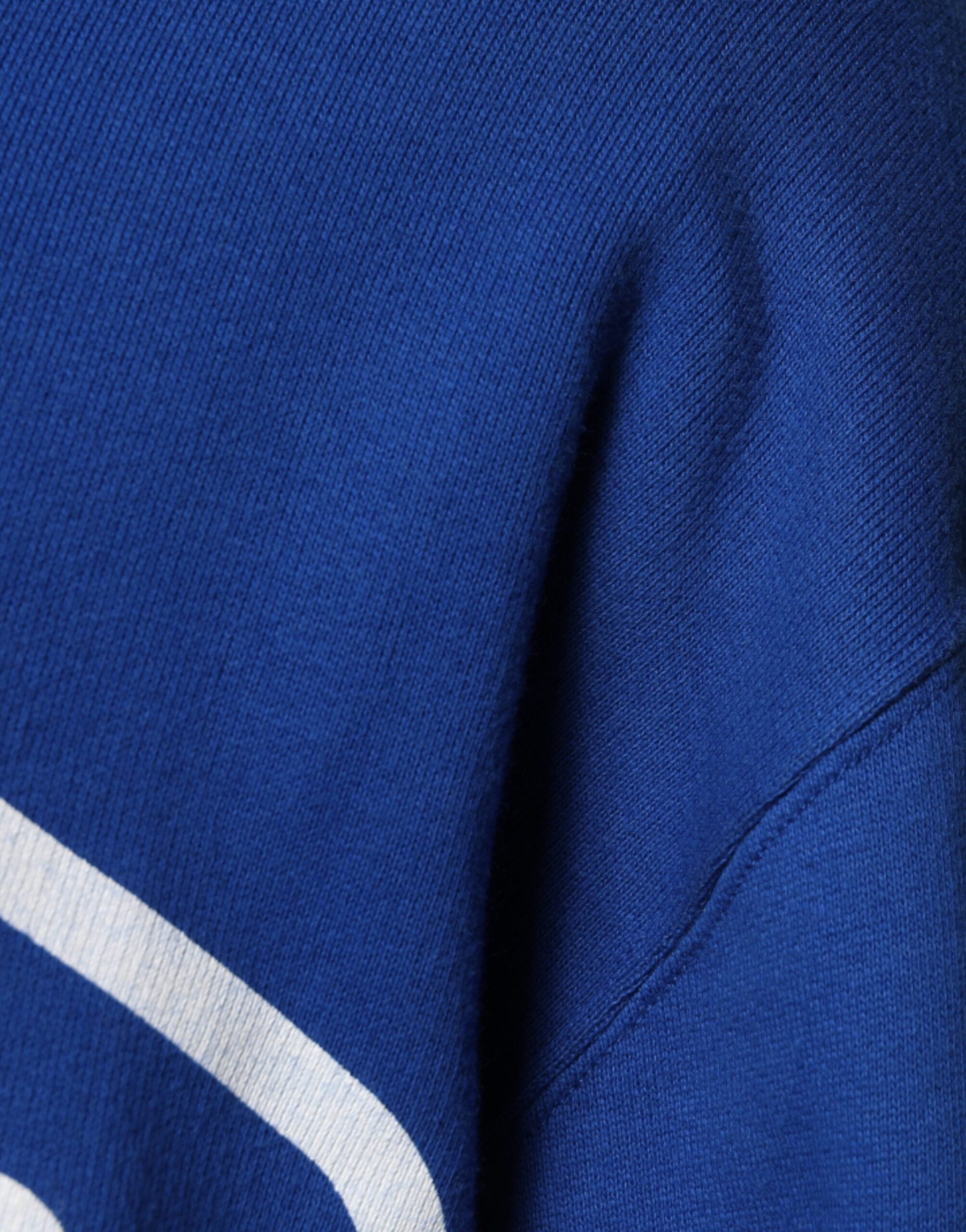 Dolce &amp; Gabbana – Blaues Sweatshirt mit Logo-Print und Kapuze