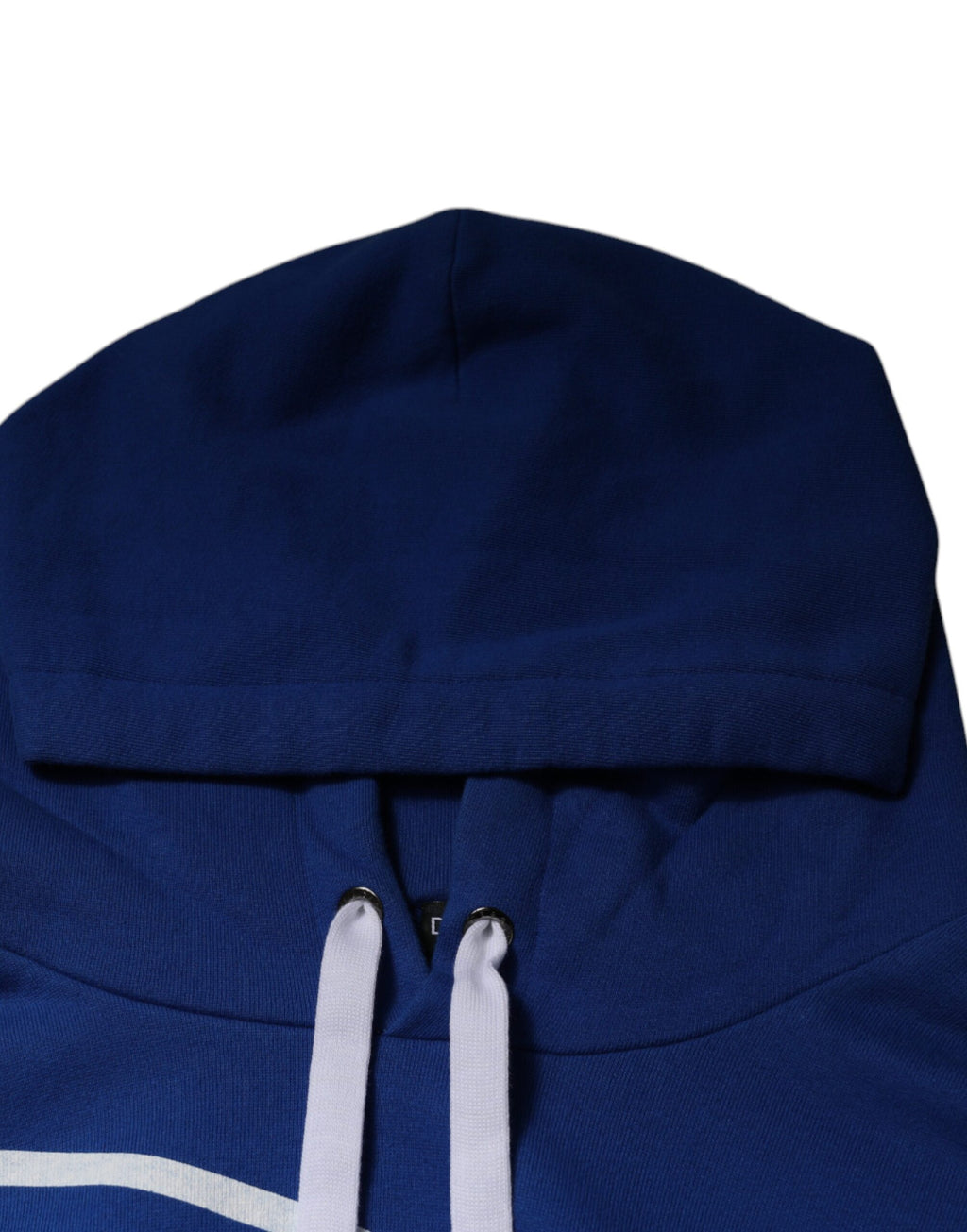 Dolce &amp; Gabbana – Blaues Sweatshirt mit Logo-Print und Kapuze