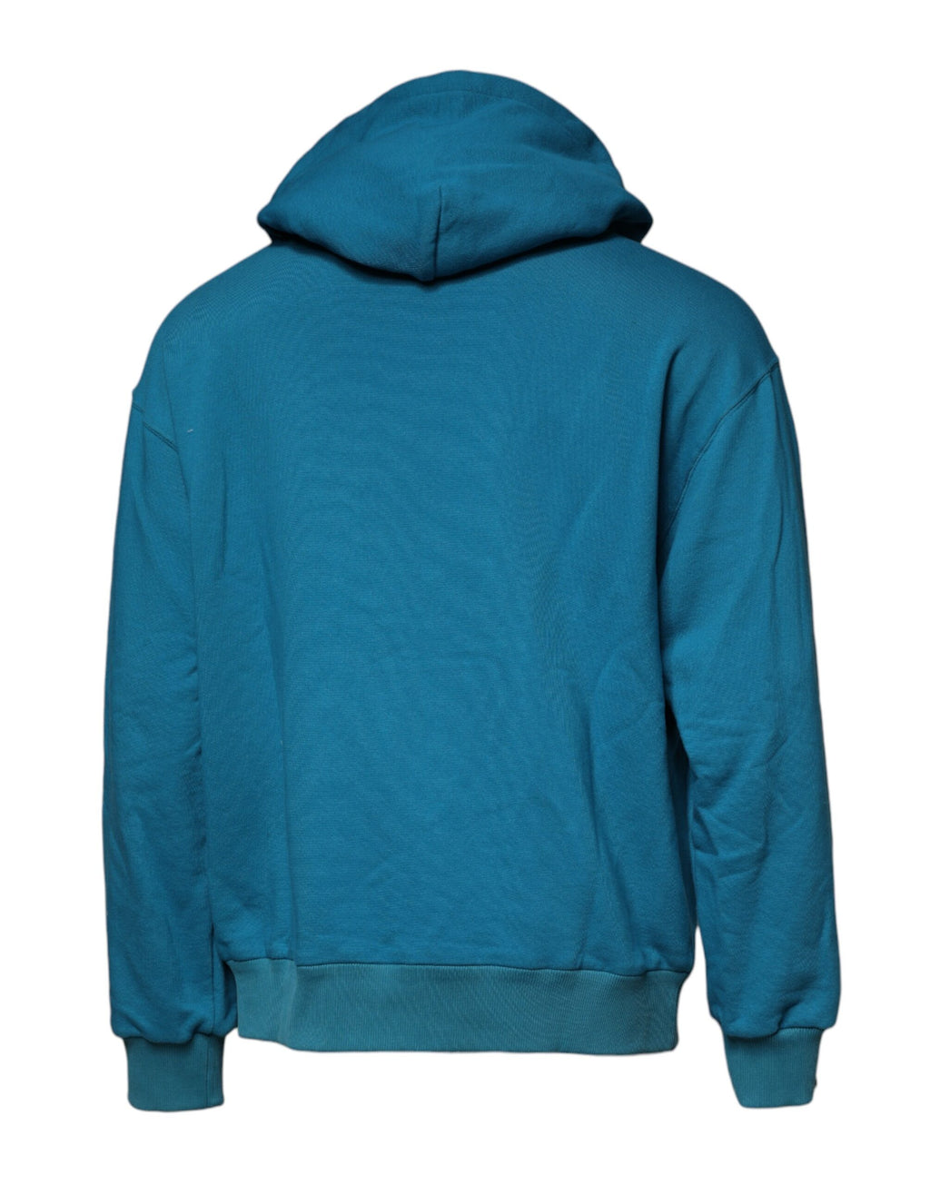 Dolce &amp; Gabbana Blaues Logo-Sweatshirt aus Baumwolle mit Kapuze