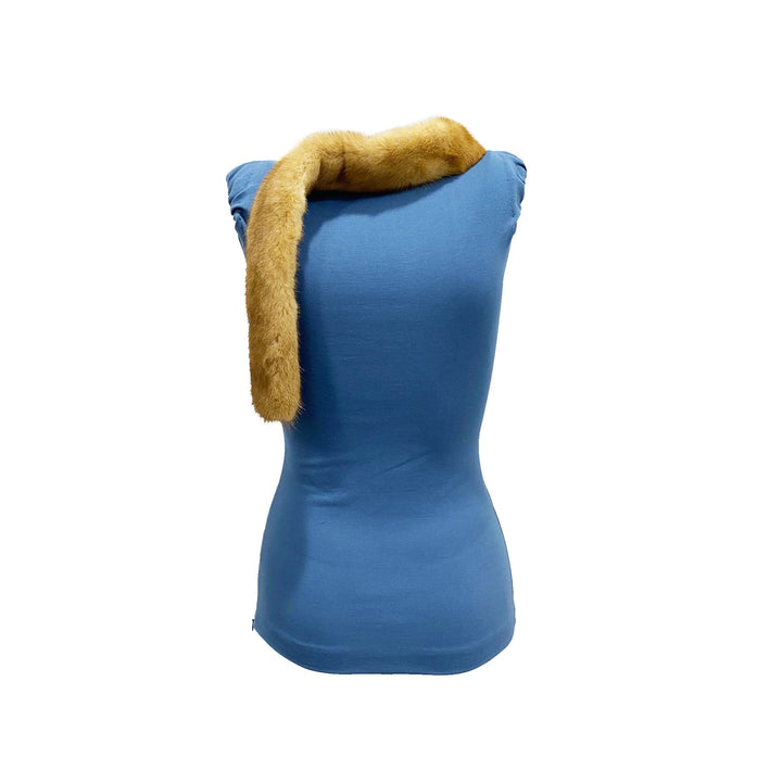 Dsquared2 Mink Collar Sleeveless Top