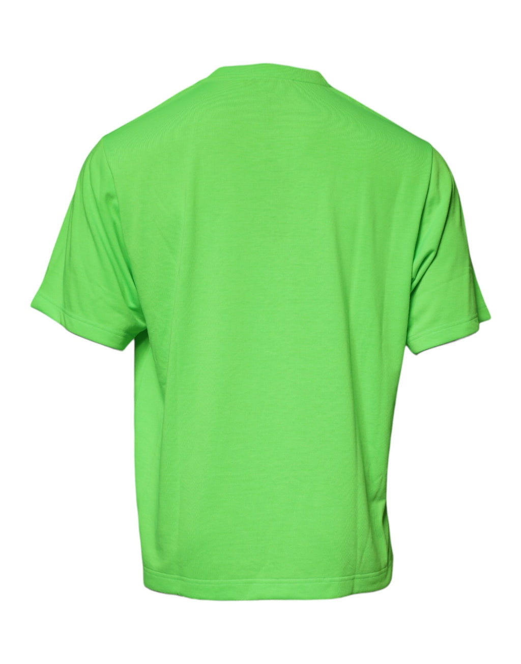 Dolce &amp; Gabbana Grünes T-Shirt aus Baumwolle mit Rundhalsausschnitt und DG-Logo
