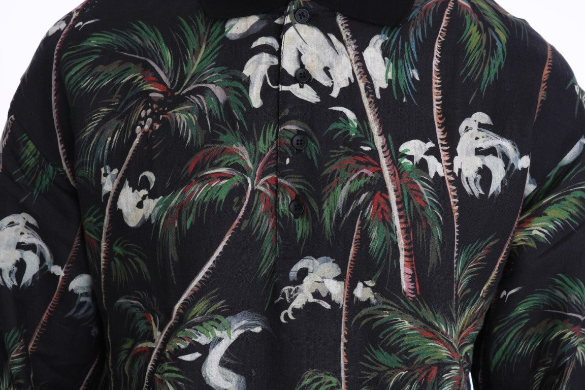 Dolce &amp; Gabbana Poloshirt mit sizilianischem Vulkanmotiv