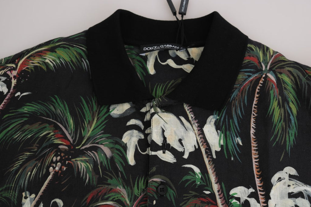 Dolce &amp; Gabbana Poloshirt mit sizilianischem Vulkanmotiv