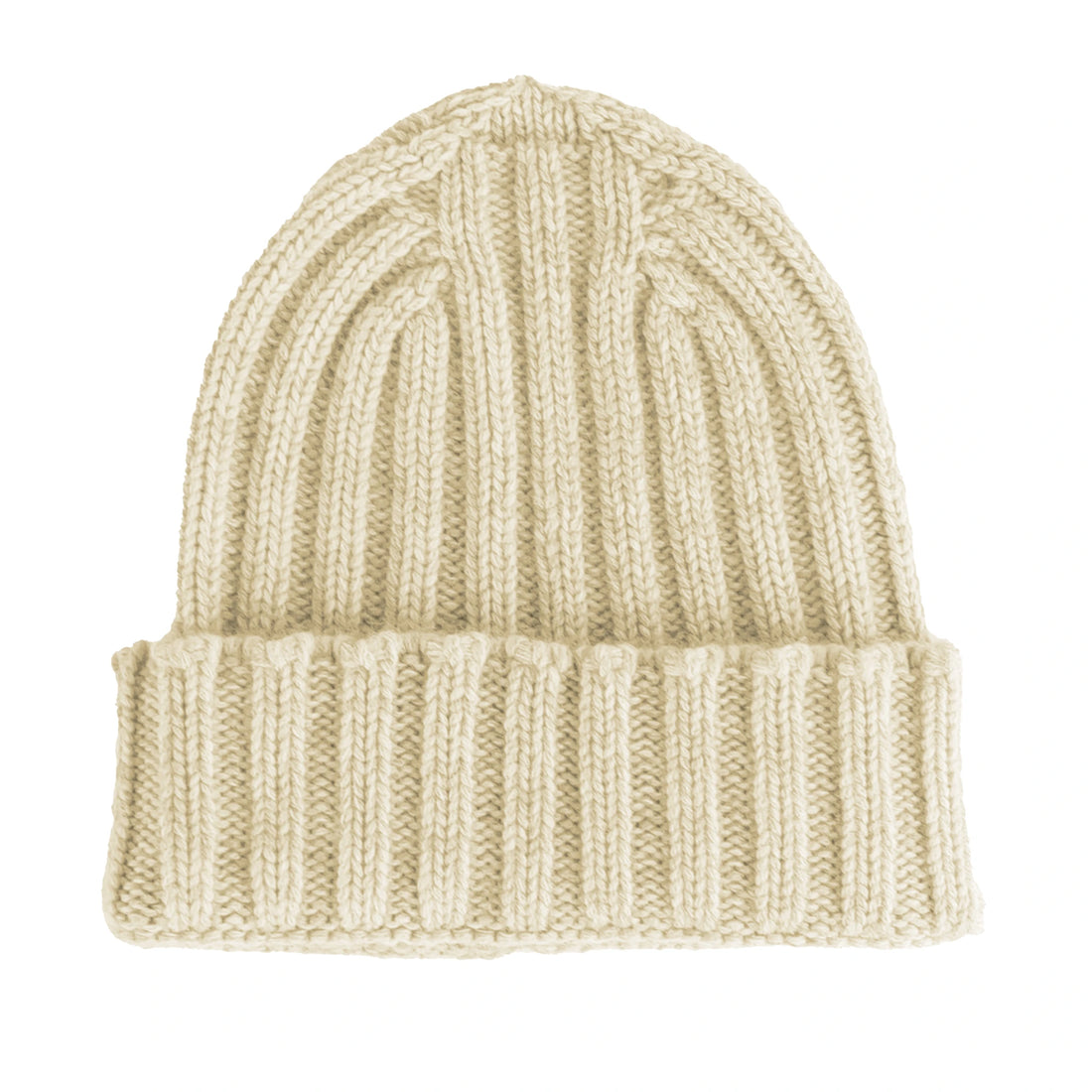 100% Cashmere Caps Beige Unisex