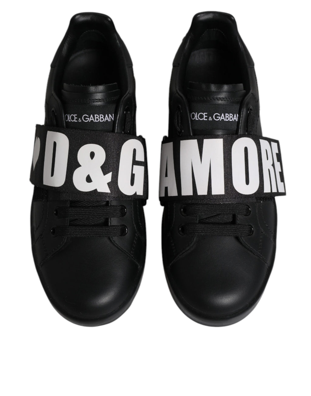 Dolce &amp; Gabbana – Schwarze D&amp;G AMORE – Niedrige Sneakers