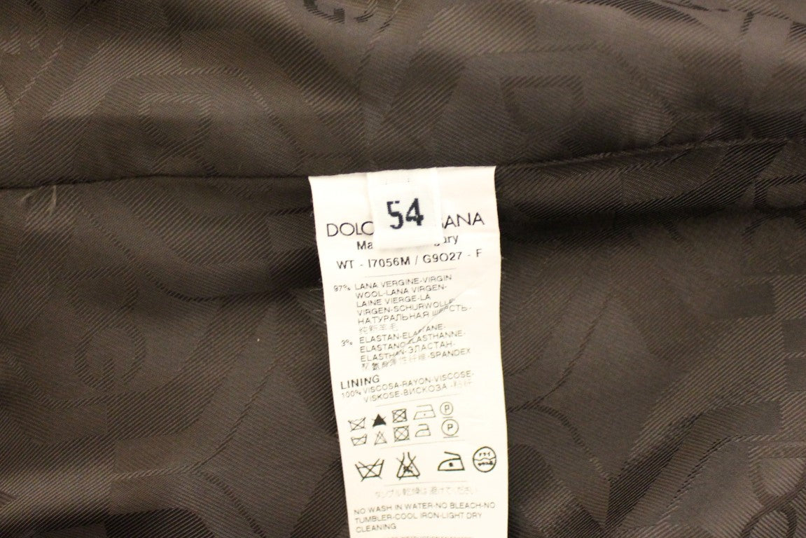 Dolce &amp; Gabbana Elegante braun gestreifte Wollweste